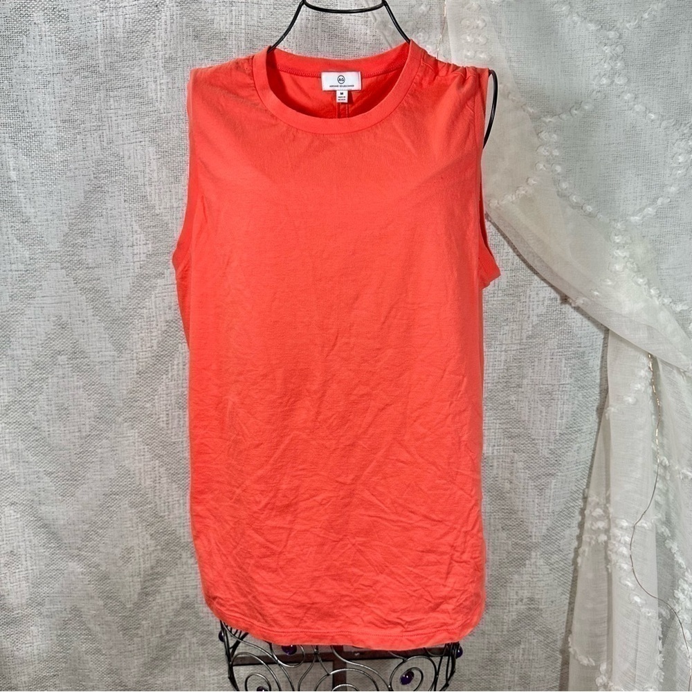 AG Adriano Goldschmied neon orange muscle tank size M